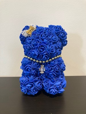 Özel Tasarım El Yapımı Teddy Rose Bear Güllü Ayıcık 22 cm