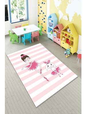 Pelangi Desenli Renkli Dijital Baskı Yıkanabilir Kaymaz Taban Modern Çocuk Halısı ve Yolluk.