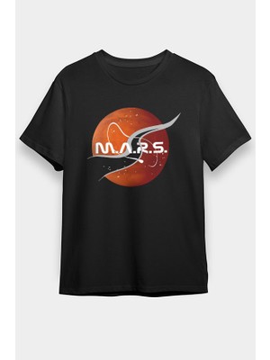 Darkhane Mars Siyah Unisex Tişört T-Shirt