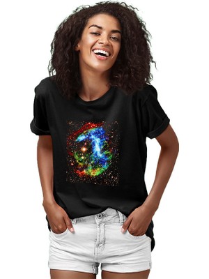 Darkhane Süpernova Siyah Unisex Tişört T-Shirt