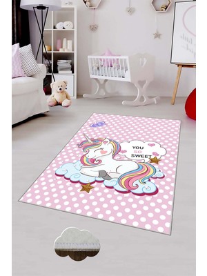 Pelangi Desenli Renkli Dijital Baskılı Yıkanabilir Kaymaz Taban Modern Mutfak Halısı (Süngersiz)