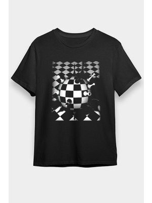 Darkhane Satranç Siyah Unisex Tişört T-Shirt