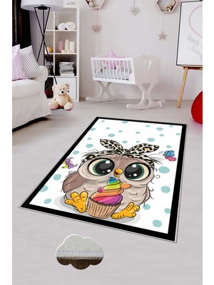 Pelangi Desenli Renkli Dijital Baskılı Yıkanabilir Kaymaz Taban Modern Mutfak Halısı (Süngersiz)