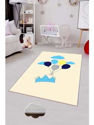 Pelangi Desenli Renkli Dijital Baskılı Yıkanabilir Kaymaz Taban Modern Mutfak Halısı (Süngersiz)