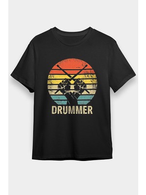 Darkhane Baterist Siyah Unisex Tişört T-Shirt