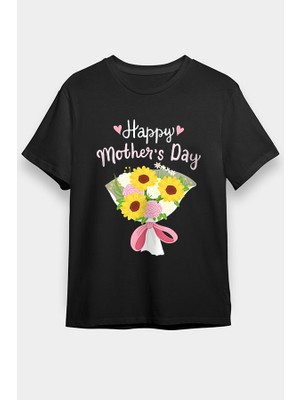 Darkhane Anneler Günü Siyah Unisex Tişört T-Shirt