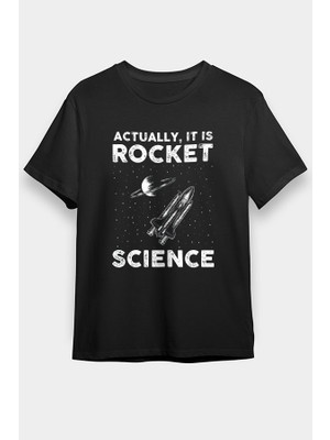 Darkhane Roket Bilim Siyah Unisex Tişört T-Shirt