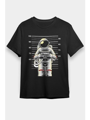 Darkhane Mahkum Astronot Siyah Unisex Tişört T-Shirt