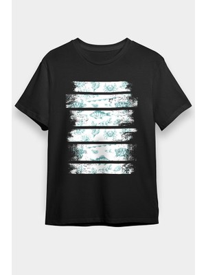 Darkhane Deniz Kaplumbağası Karetta Karetta Siyah Unisex Tişört T-Shirt