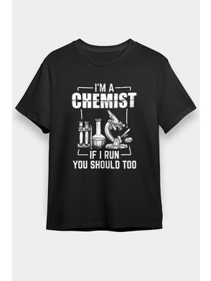 Darkhane Kimya Bilimi Siyah Unisex Tişört T-Shirt