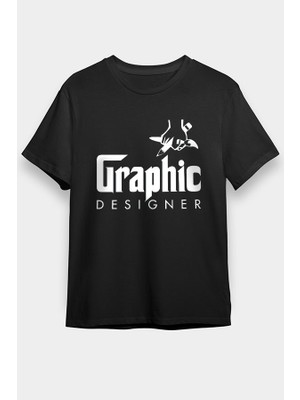 Darkhane Grafiker Dizayner Siyah Unisex Tişört T-Shirt