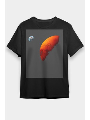 Darkhane Mars Siyah Unisex Tişört T-Shirt