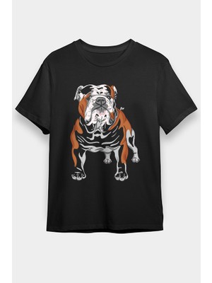 Darkhane Ingiliz Buldoğu Siyah Unisex Tişört T-Shirt