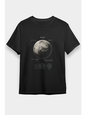 Darkhane Mars Fiziksel Özellikleri Siyah Unisex Tişört T-Shirt