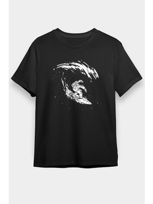Darkhane Sörf - Surfing Siyah Unisex Tişört T-Shirt