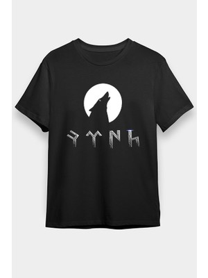 Darkhane Göktürk Orhun Türk Siyah Unisex Tişört T-Shirt