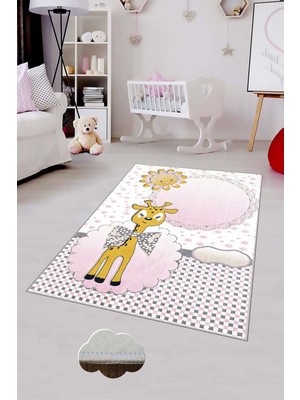 Pelangi Desenli Renkli Dijital Baskılı Yıkanabilir Kaymaz Taban Modern Mutfak Halısı (Süngersiz)