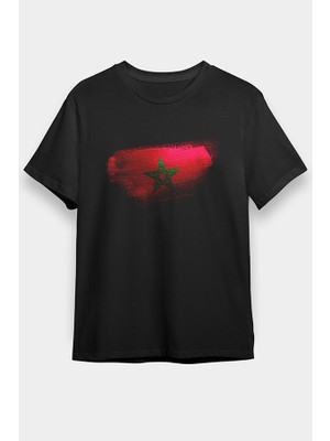 Darkhane Fas - Morocco Siyah Unisex Tişört T-Shirt