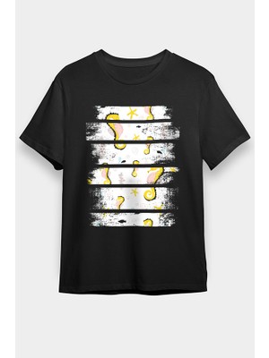 Darkhane Deniz Atları Siyah Unisex Tişört T-Shirt