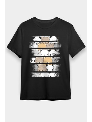 Darkhane Ayı Siyah Unisex Tişört T-Shirt