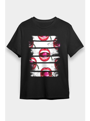 Darkhane Kiraz Siyah Unisex Tişört T-Shirt