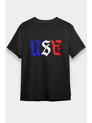 Darkhane Abd Usa Amerika Siyah Unisex Tişört T-Shirt
