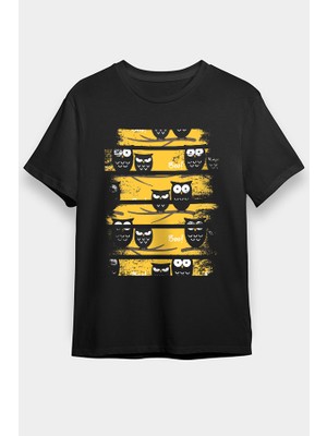 Darkhane Boo! Baykuş Siyah Unisex Tişört T-Shirt