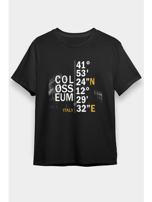 Darkhane Kolezyum Siyah Unisex Tişört T-Shirt
