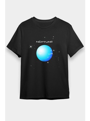 Darkhane Neptün Siyah Unisex Tişört T-Shirt