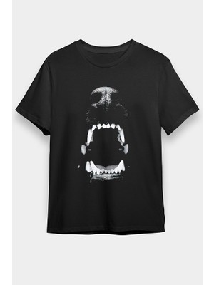 Darkhane Köpek Dişleri Siyah Unisex Tişört T-Shirt