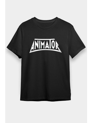 Darkhane Animatör Siyah Unisex Tişört T-Shirt