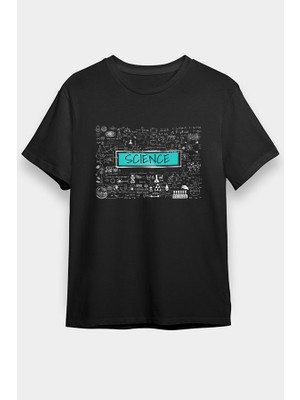 Darkhane Bilimin Tüm Dalları Semboller Siyah Unisex Tişört T-Shirt