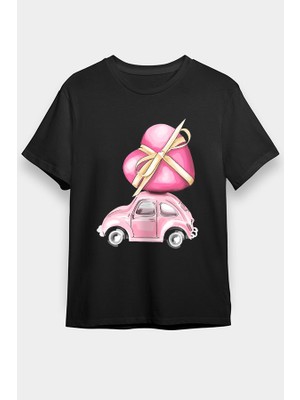 Darkhane Pembe Tospik Siyah Unisex Tişört T-Shirt