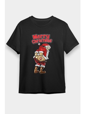 Darkhane Yılbaşı Yeni Yıl Christmas Siyah Unisex Tişört T-Shirt