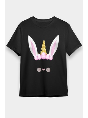 Darkhane Paskalya Siyah Unisex Tişört T-Shirt