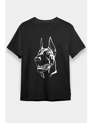 Darkhane Sadık Dost Doberman Siyah Unisex Tişört T-Shirt