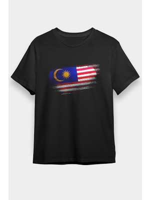 Darkhane Malezya - Malaysia Siyah Unisex Tişört T-Shirt
