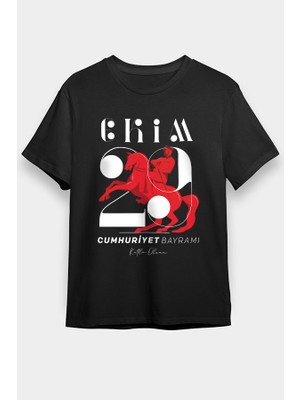 Darkhane 29 Ekim Cumhuriyet Bayramı Siyah Unisex Tişört T-Shirt
