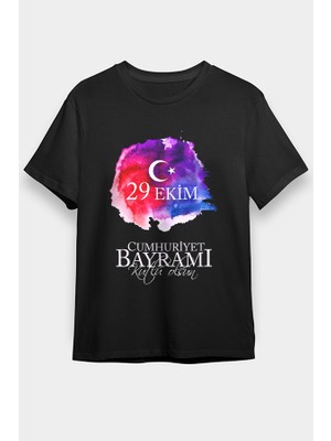 Darkhane 29 Ekim Cumhuriyet Bayramı Siyah Unisex Tişört T-Shirt