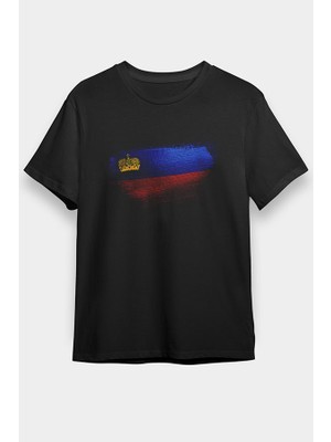 Darkhane Lihtenştayn - Liechtenstein Siyah Unisex Tişört T-Shirt
