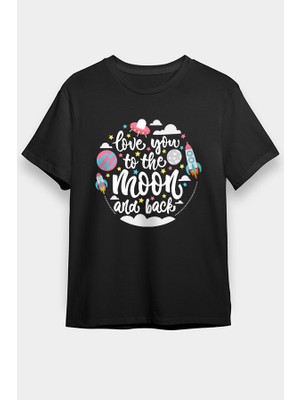 Darkhane Ayı Seviyorum Siyah Unisex Tişört T-Shirt
