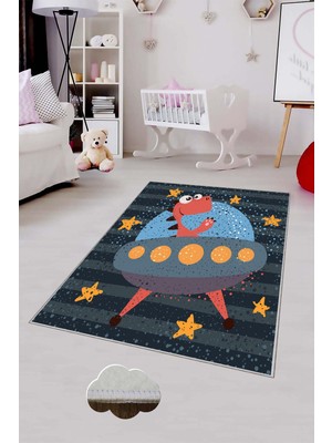 Pelangi Desenli Renkli Dijital Baskılı Yıkanabilir Kaymaz Taban Modern Mutfak Halısı (Süngersiz)