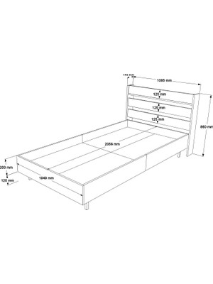 Robin Home Lidya Genç Odası Takımı 5'li Set Sepet-Uv Baskı Jüt