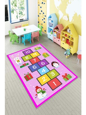 Pelangi Desenli Renkli Dijital Baskılı Yıkanabilir Kaymaz Taban Modern Mutfak Halısı (Süngersiz)