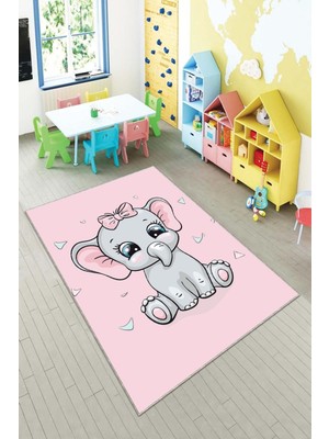 Pelangi Desenli Renkli Dijital Baskılı Yıkanabilir Kaymaz Taban Modern Mutfak Halısı (Süngersiz)