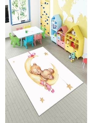 Pelangi Desenli Renkli Dijital Baskılı Yıkanabilir Kaymaz Taban Modern Mutfak Halısı (Süngersiz)