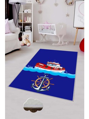 Pelangi Desenli Renkli Dijital Baskılı Yıkanabilir Kaymaz Taban Modern Mutfak Halısı (Süngersiz)