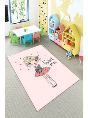 Pelangi Desenli Renkli Dijital Baskı Yıkanabilir Kaymaz Taban Modern Çocuk Halısı ve Yolluk.