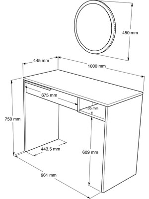 Robin Home Lidya Genç Odası Takımı 7'li Set Sepet-Uv Baskı Jüt