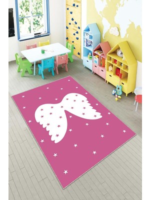 Pelangi Desenli Renkli Dijital Baskı Yıkanabilir Kaymaz Taban Modern Çocuk Halısı ve Yolluk.